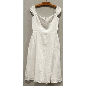 Reformation Bridgton Linen Midi Dress Size 10